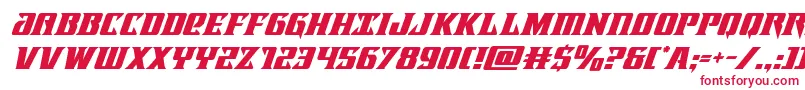 Lifeforcesuperital Font – Red Fonts on White Background