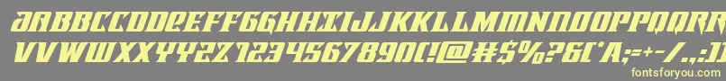 Lifeforcesuperital Font – Yellow Fonts on Gray Background