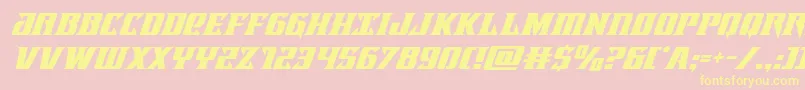 Lifeforcesuperital Font – Yellow Fonts on Pink Background