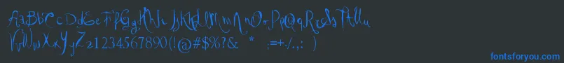 VtksGoodDay Font – Blue Fonts on Black Background