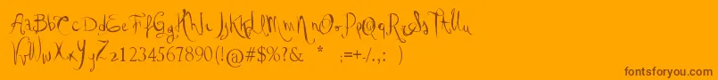 VtksGoodDay Font – Brown Fonts on Orange Background