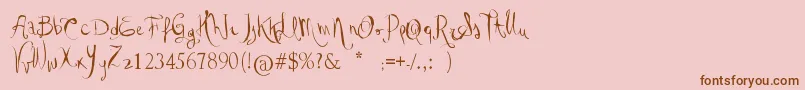 VtksGoodDay Font – Brown Fonts on Pink Background