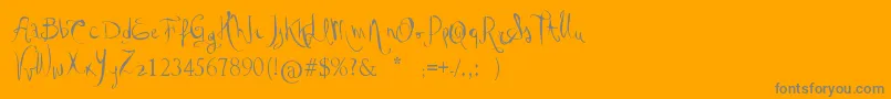 フォントVtksGoodDay – オレンジの背景に灰色の文字