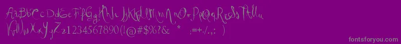 VtksGoodDay Font – Gray Fonts on Purple Background