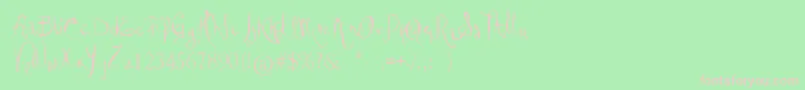 VtksGoodDay Font – Pink Fonts on Green Background