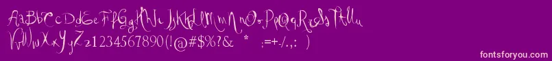 VtksGoodDay Font – Pink Fonts on Purple Background