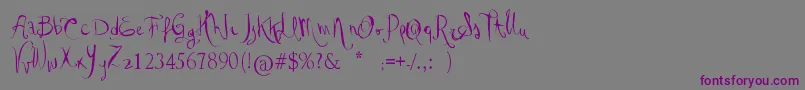 VtksGoodDay Font – Purple Fonts on Gray Background