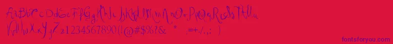 VtksGoodDay-Schriftart – Violette Schriften auf rotem Hintergrund