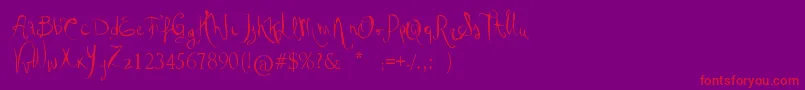 VtksGoodDay Font – Red Fonts on Purple Background