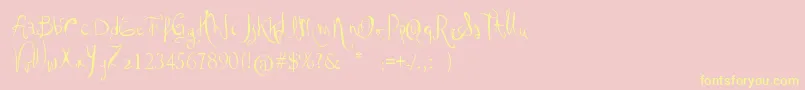 VtksGoodDay Font – Yellow Fonts on Pink Background
