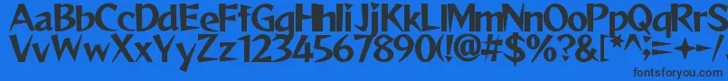 ReggaeByAslam Font – Black Fonts on Blue Background