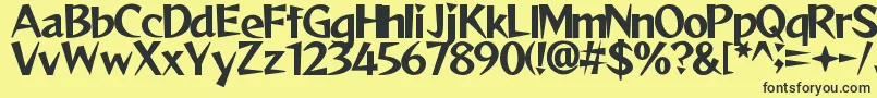 ReggaeByAslam Font – Black Fonts on Yellow Background