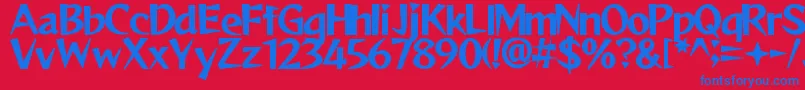 ReggaeByAslam Font – Blue Fonts on Red Background