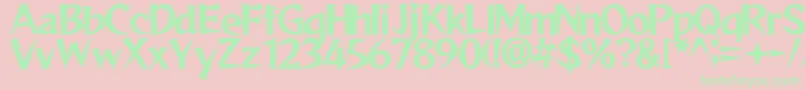 Więcej informacji o czcionce ReggaeByAslam Czcionka ReggaeByAslam – zielone czcionki na różowym tle