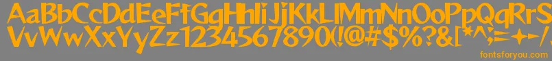 Fonte ReggaeByAslam – fontes laranjas em um fundo cinza