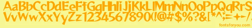 fuente ReggaeByAslam – Fuentes Naranjas Sobre Fondo Amarillo
