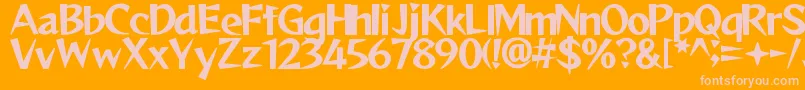 ReggaeByAslam Font – Pink Fonts on Orange Background