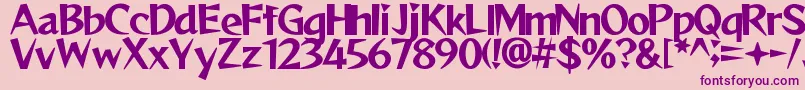 ReggaeByAslam Font – Purple Fonts on Pink Background