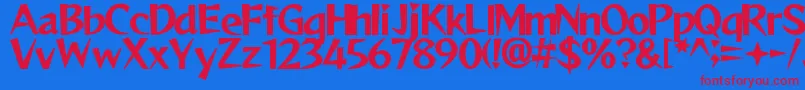 Шрифт ReggaeByAslam – красные шрифты на синем фоне