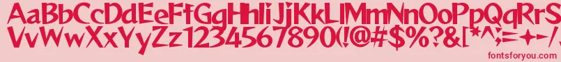 ReggaeByAslam-Schriftart – Rote Schriften auf rosa Hintergrund