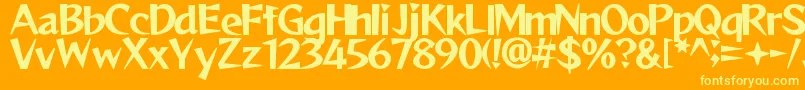 ReggaeByAslam Font – Yellow Fonts on Orange Background