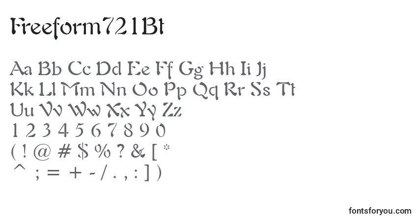 Freeform721Btフォント–アルファベット、数字、特殊文字