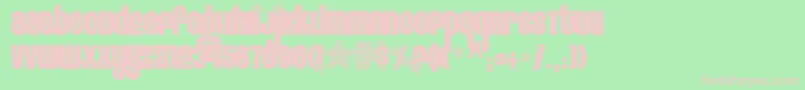 Eigh1 ffy Font – Pink Fonts on Green Background