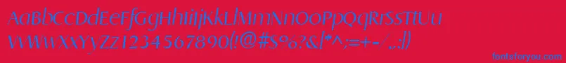 DragonlhItalic Font – Blue Fonts on Red Background