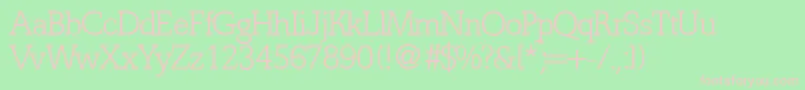 OsiralightdbNormal Font – Pink Fonts on Green Background