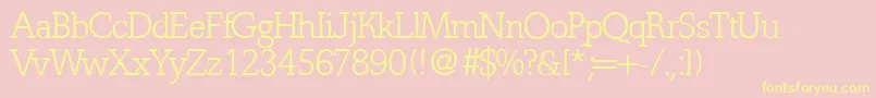 OsiralightdbNormal-Schriftart – Gelbe Schriften auf rosa Hintergrund