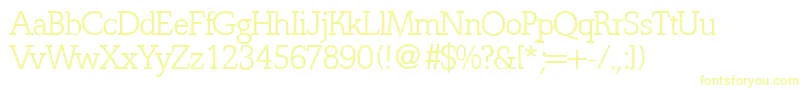 OsiralightdbNormal Font – Yellow Fonts on White Background