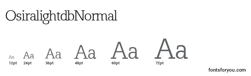 OsiralightdbNormal Font Sizes