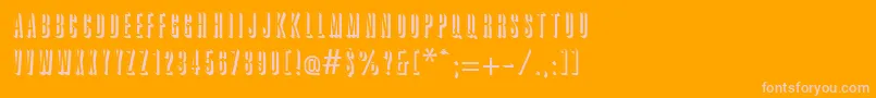 Weitere Informationen zur Great Shadow-Schriftart Great Shadow-Schriftart – Rosa Schriften auf orangefarbenem Hintergrund