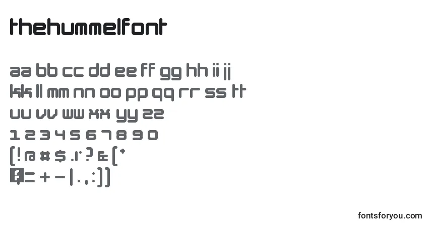 TheHummelFont-fontti – aakkoset, numerot, erikoismerkit