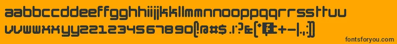 TheHummelFont Font – Black Fonts on Orange Background