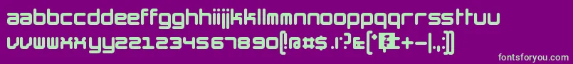 TheHummelFont Font – Green Fonts on Purple Background