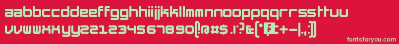 TheHummelFont Font – Green Fonts on Red Background