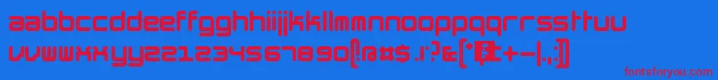 TheHummelFont Font – Red Fonts on Blue Background