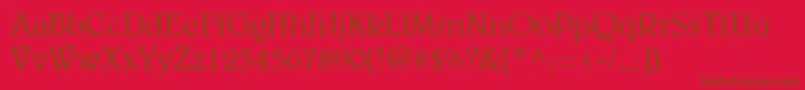 BarristerLightSsiLight Font – Brown Fonts on Red Background