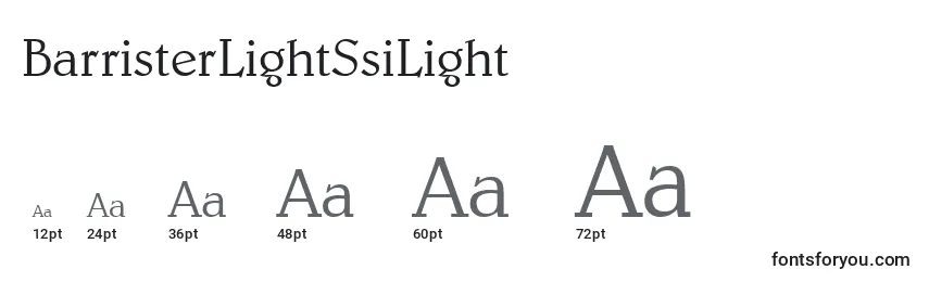 BarristerLightSsiLight Font Sizes