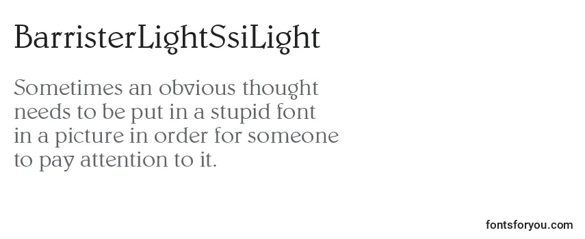 Review of the BarristerLightSsiLight Font