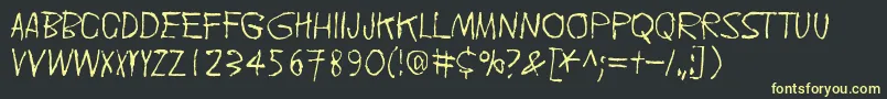 Doublpeopl Font – Yellow Fonts on Black Background