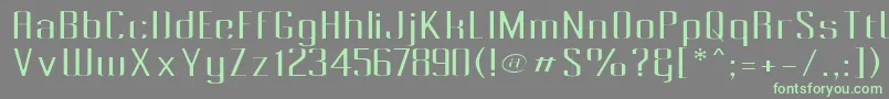 PecotLight-fontti – vihreät fontit harmaalla taustalla
