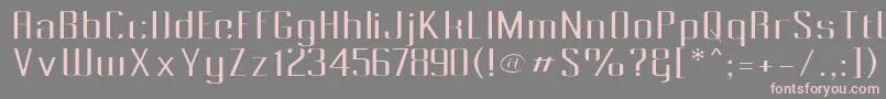 PecotLight-fontti – vaaleanpunaiset fontit harmaalla taustalla