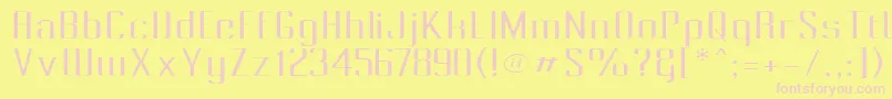 PecotLight Font – Pink Fonts on Yellow Background