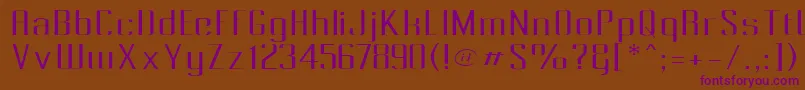 PecotLight-fontti – violetit fontit ruskealla taustalla