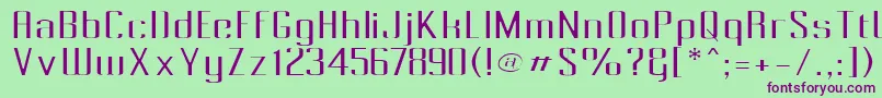 フォントPecotLight – 緑の背景に紫のフォント