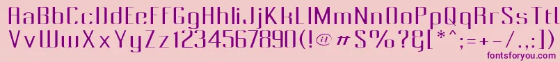 PecotLight Font – Purple Fonts on Pink Background