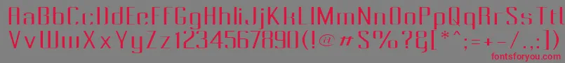 PecotLight Font – Red Fonts on Gray Background