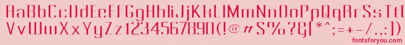 PecotLight Font – Red Fonts on Pink Background